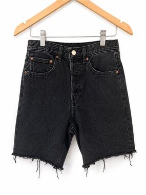 Denim Forum The Joni Loose Long Short Black Denim